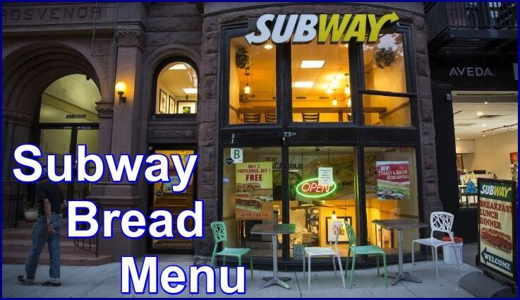 Subway Bread Menu