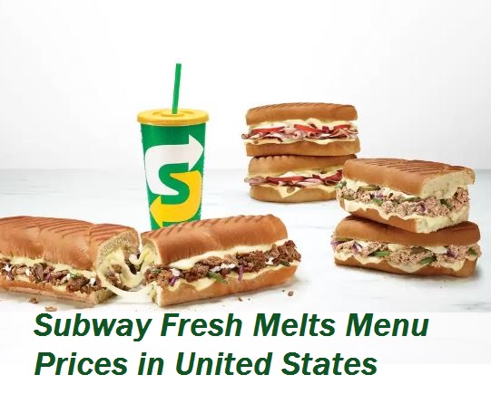 Subway Fresh Melts Menu Prices in United States
