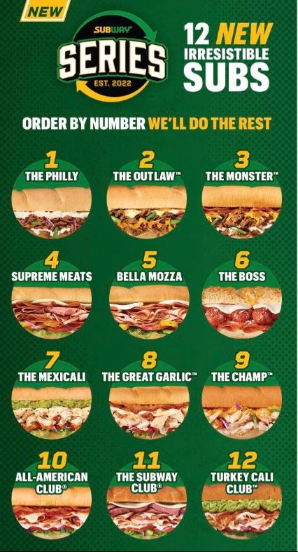 Subway Launch 12 New Sandwiches